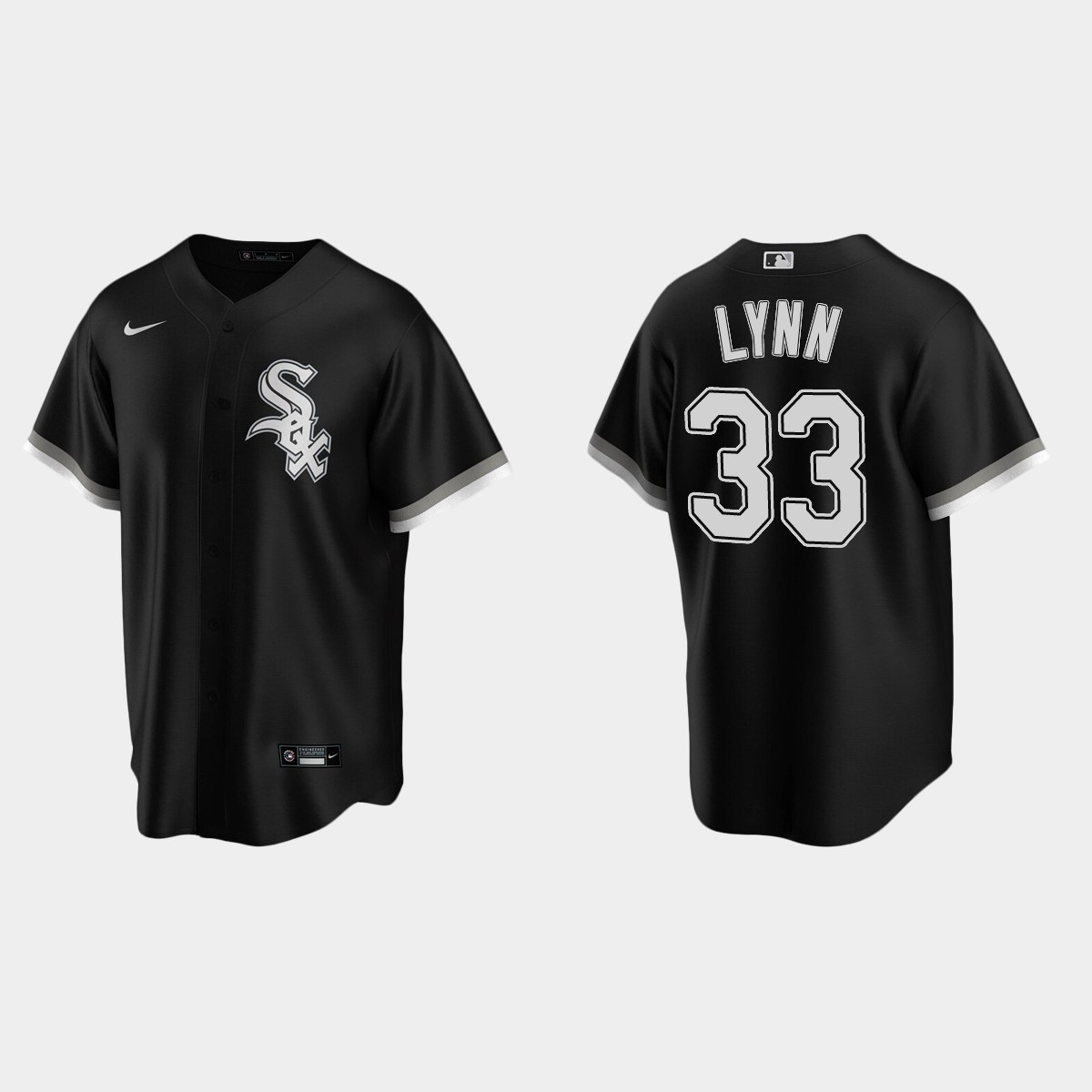 Chicago White Sox #33 Lance Lynn Alternate Jersey - Black