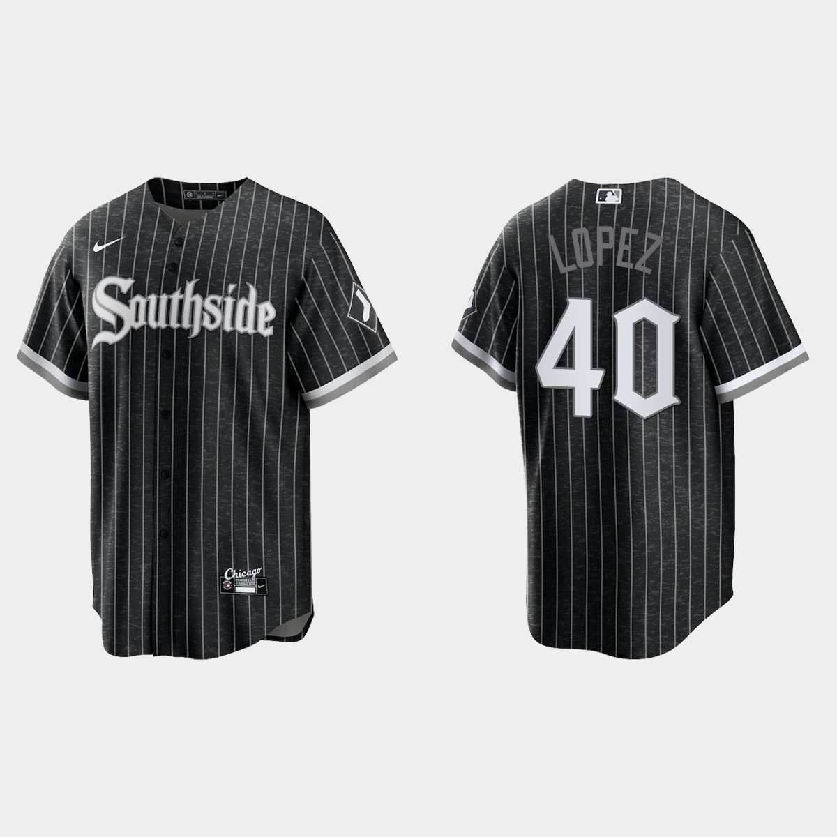 Chicago White Sox #40 Reynaldo Lopez 2021 City Connect Jersey - Black