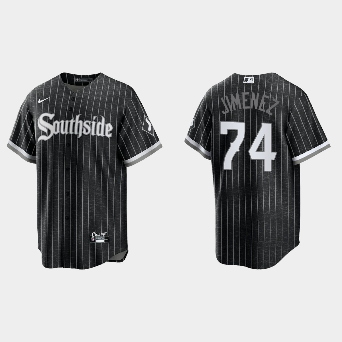 Chicago White Sox #74 Eloy Jimenez 2021 City Connect Jersey - Black