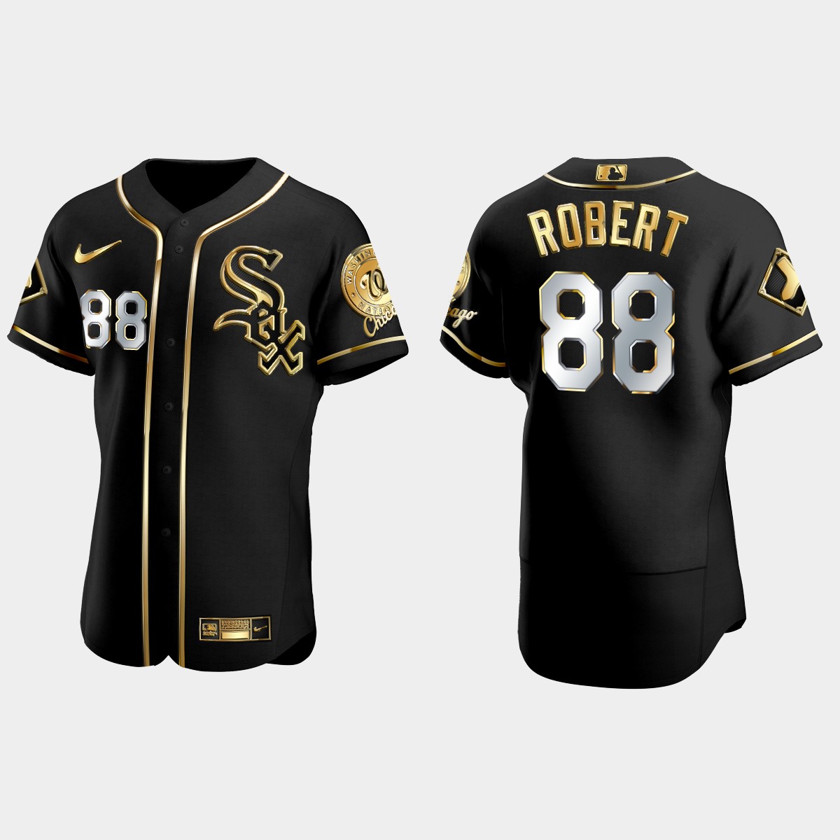 Chicago White Sox #88 Luis Robert Golden Edition Jersey - Black