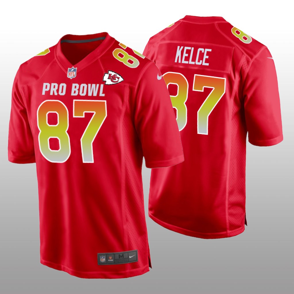 Chiefs Travis Kelce AFC Game Red Jersey - 2019 Pro Bowl