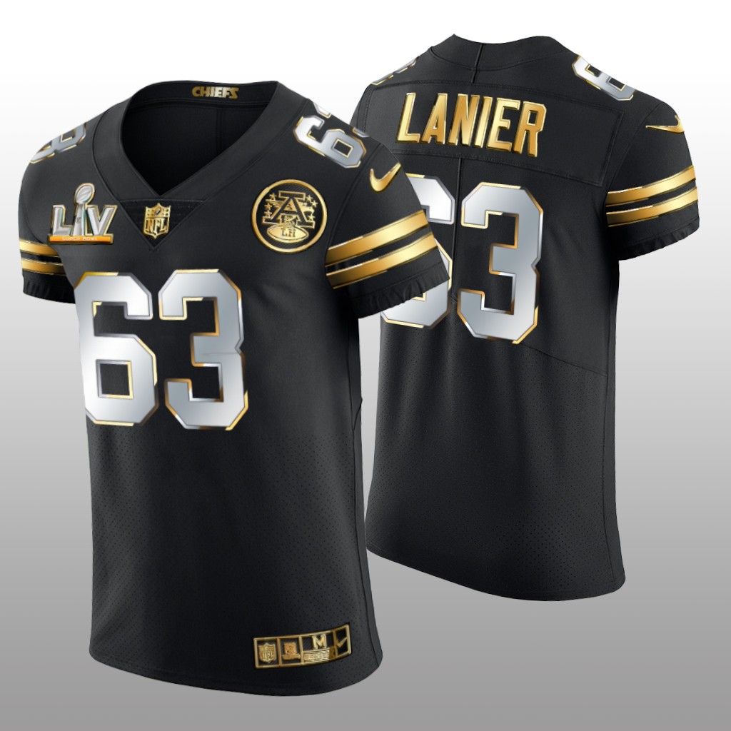 Chiefs Willie Lanier Black Golden Elite Jersey Super Bowl LV