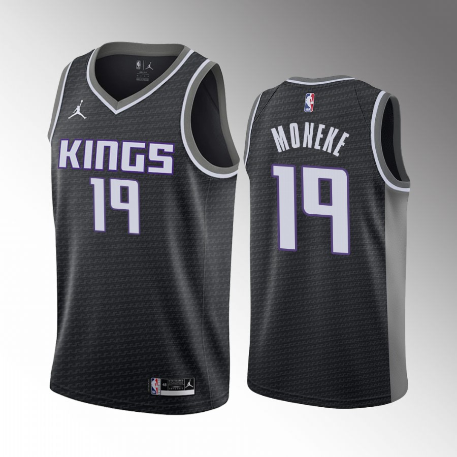 Chima Moneke Sacramento Kings #19 Black Jersey Statement Edition Swingman