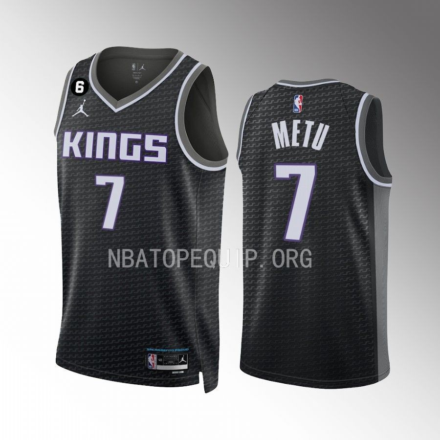 Chimezie Metu Sacramento Kings #7 Black Jersey 2022-23 Statement Edition Swingman