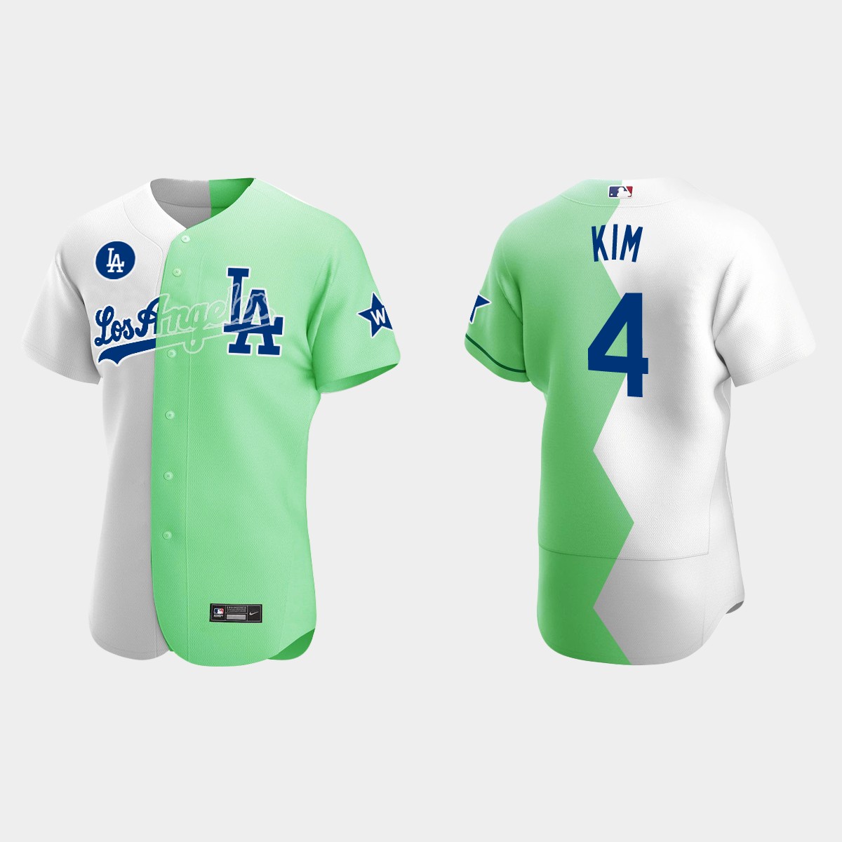 Chloe Kim Los Angeles Dodgers 2022 Celebrity Softball Game Jersey - White Green