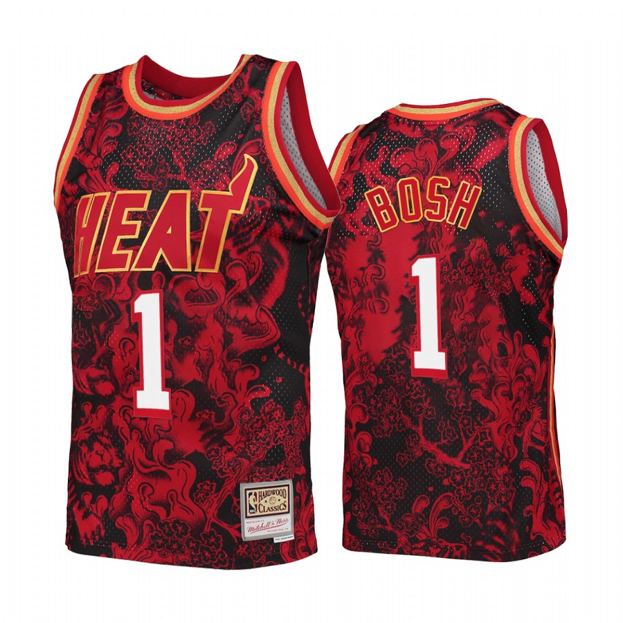 Chris Bosh Lunar New Year 2022 Miami Heat Red Jersey Mitchell Ness