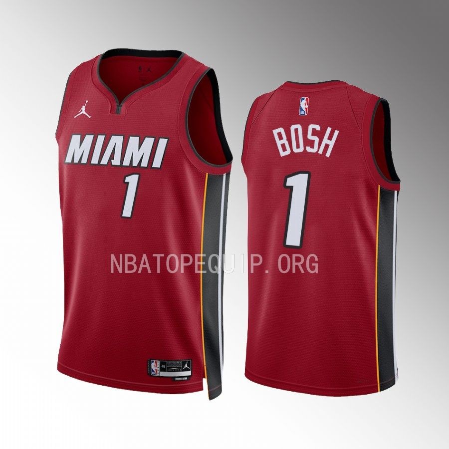 Chris Bosh Miami Heat #1 Red Jersey Statement Edition Swingman