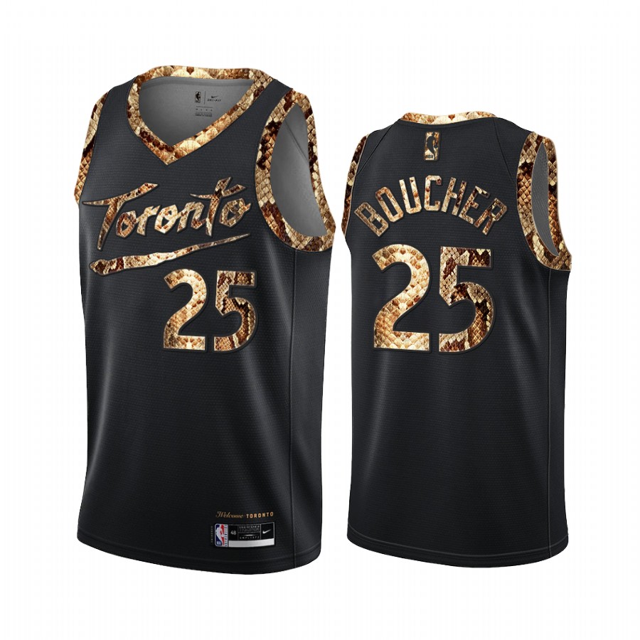 Chris Boucher Toronto Raptors Black Python Skin Jersey 2021 Exclusive Edition