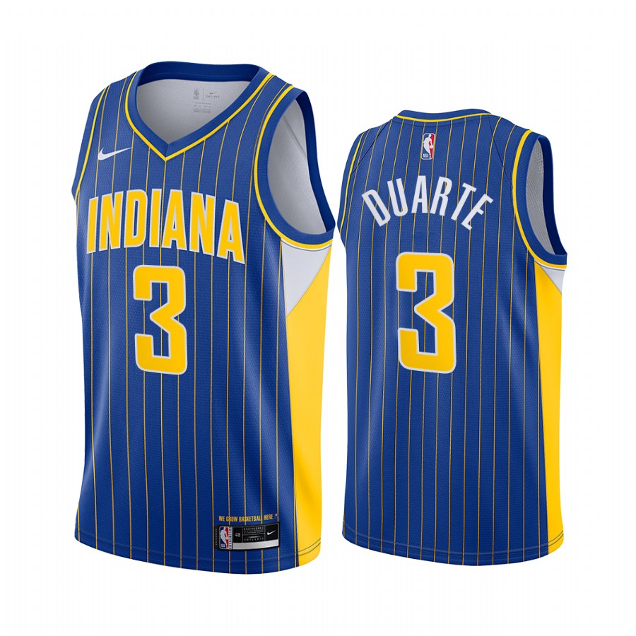 Chris Duarte 2021 NBA Draft Indiana Pacers City Edition Jersey Blue