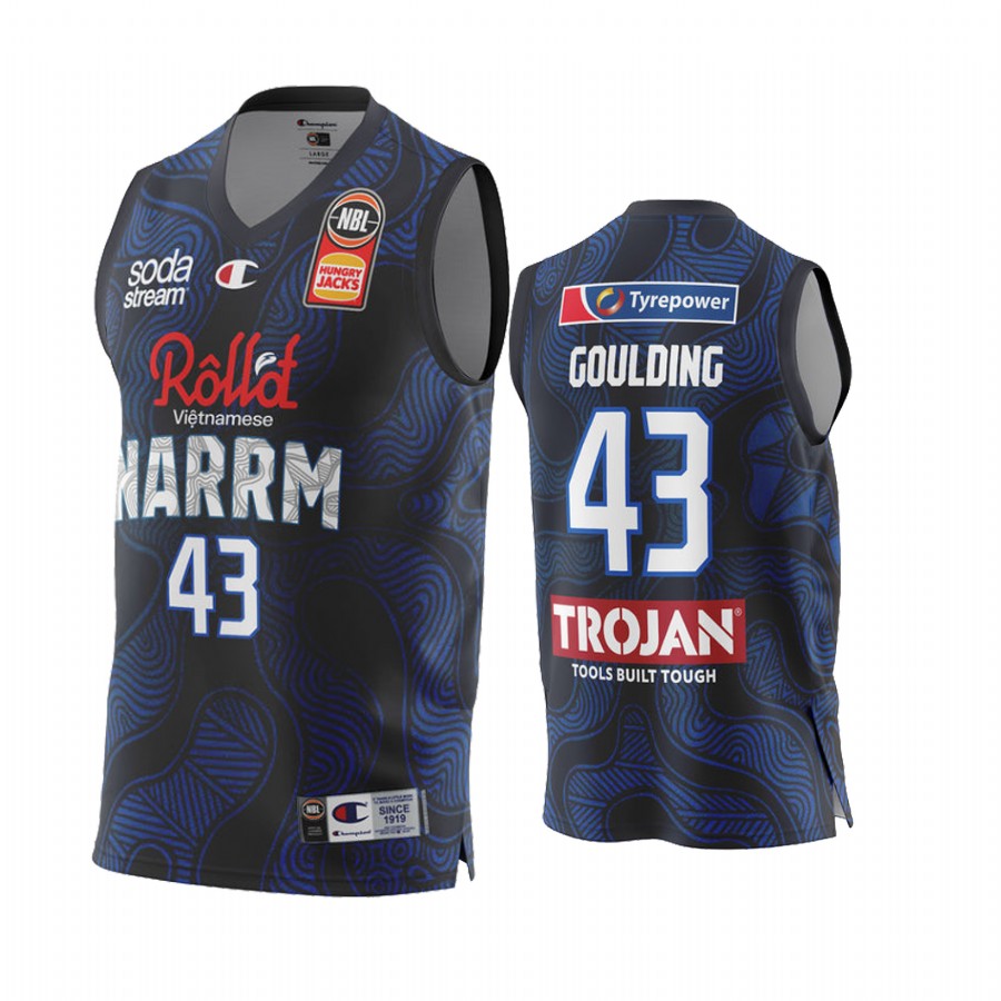 Chris Goulding Melbourne United NBL Indigenous Round 2022 Jersey #43 Blue Special Edition Uniform