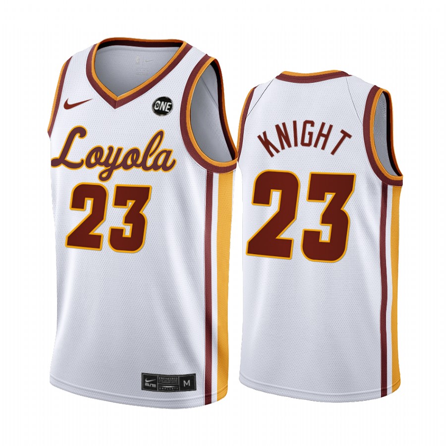 Chris Knight Loyola Ramblers White Jersey 2022 MVC Championship College