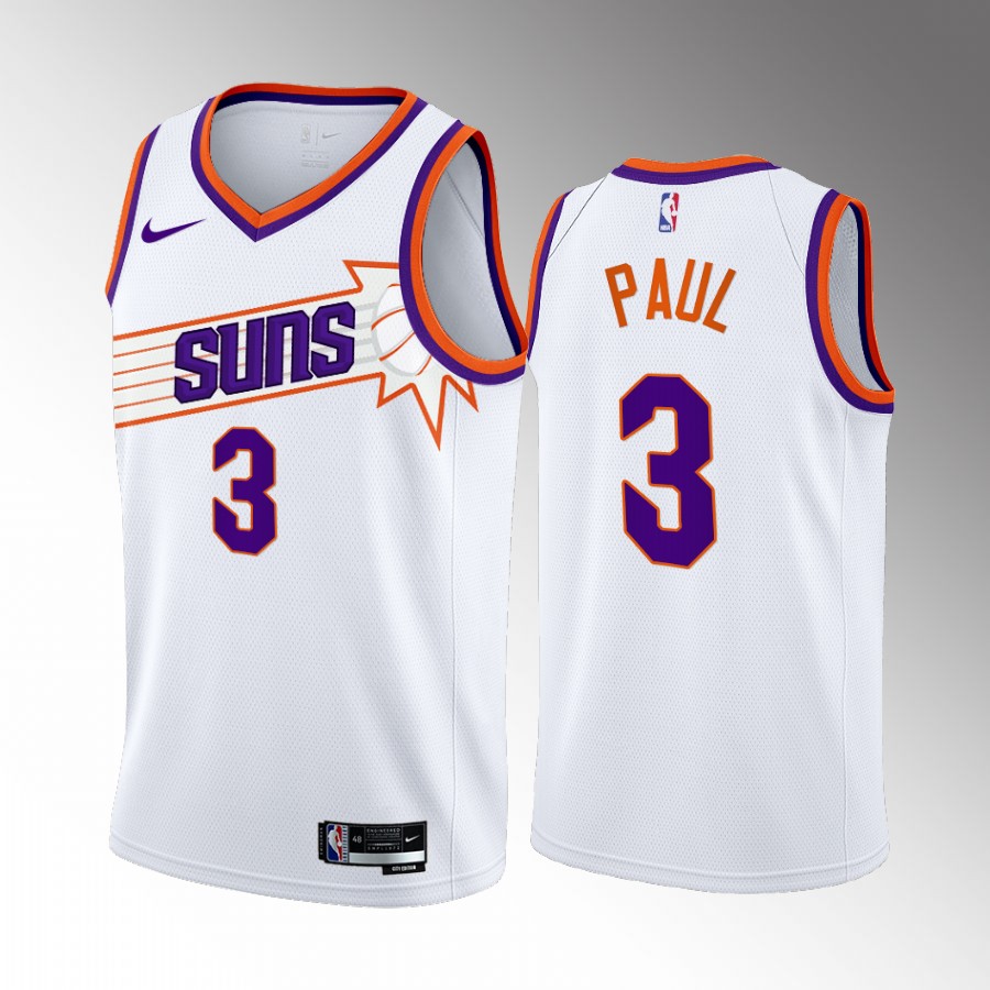 Chris Paul 2023-24 Phoenix Suns White #3 Association Edition Jersey Swingman
