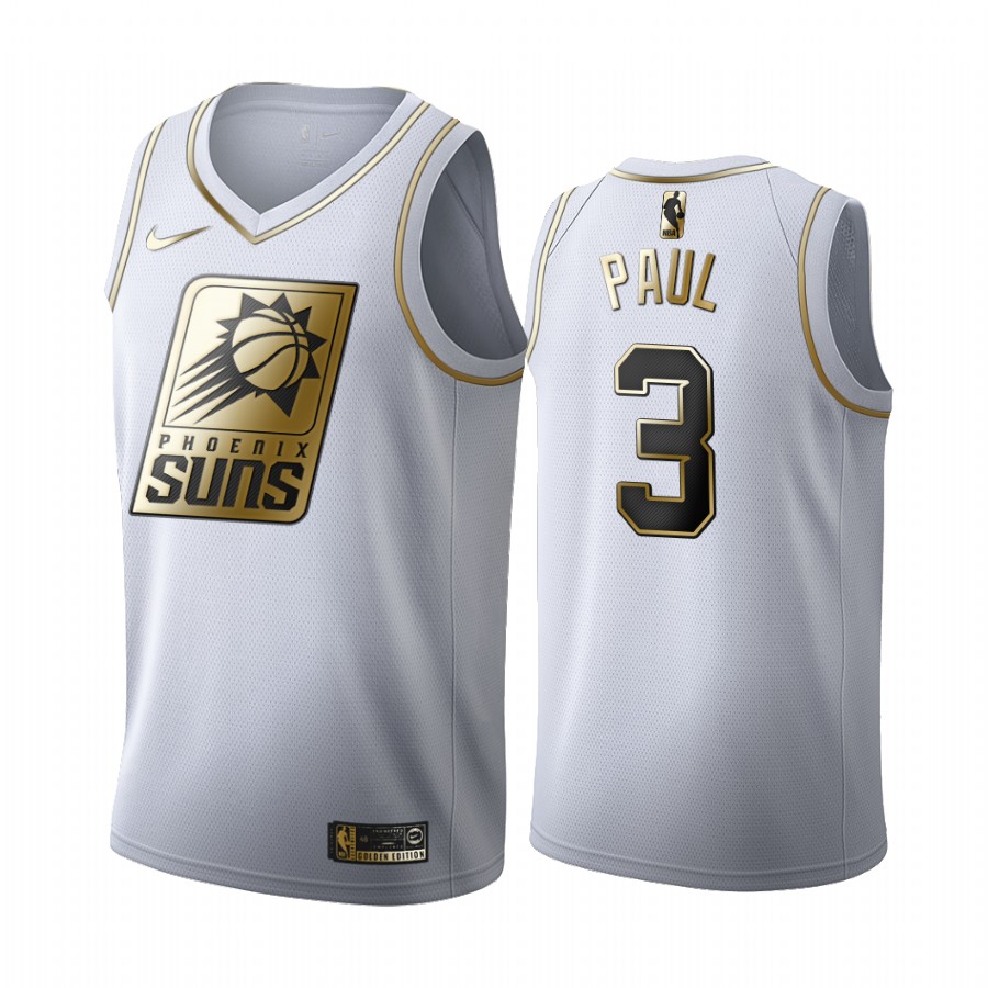 Chris Paul Phoenix Suns 2020-21 White Golden Edition Jersey 2020 Trade