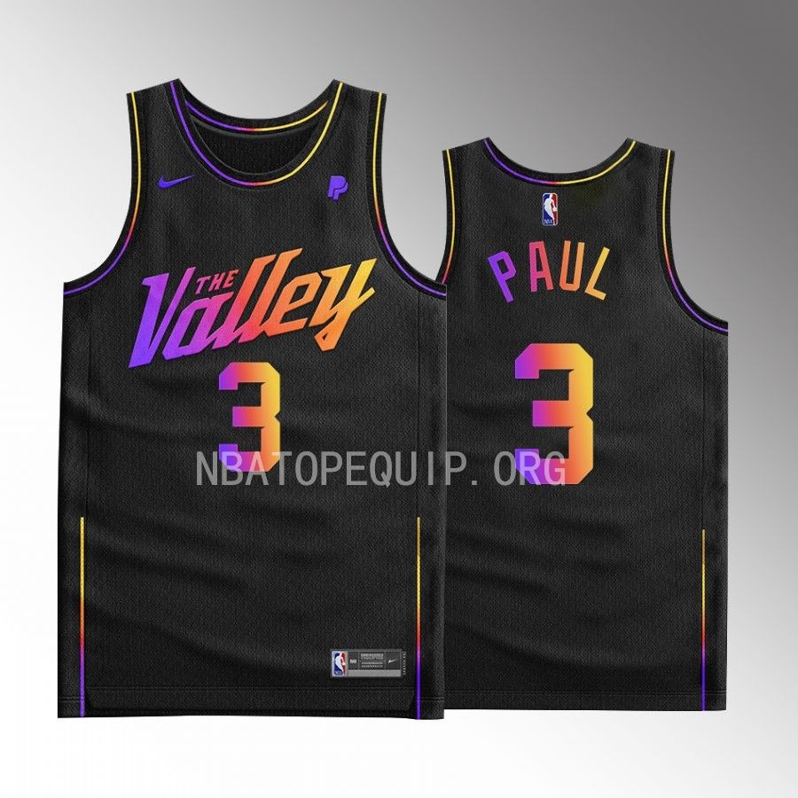 Chris Paul Phoenix Suns Black #3 Jersey Valley City Fashion Tank