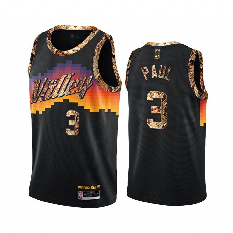 Chris Paul Phoenix Suns Black Python Skin Jersey 2021 Exclusive Edition