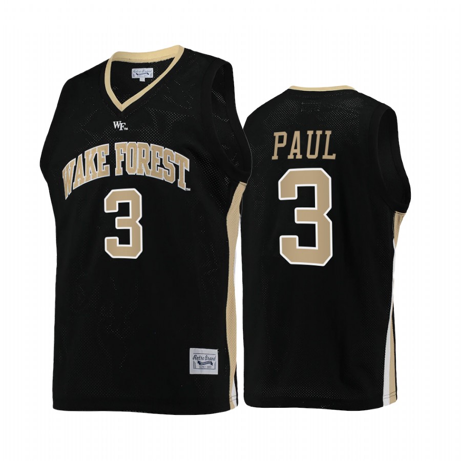 Chris Paul Wake Forest Demon Deacons Black Jersey College  Retro