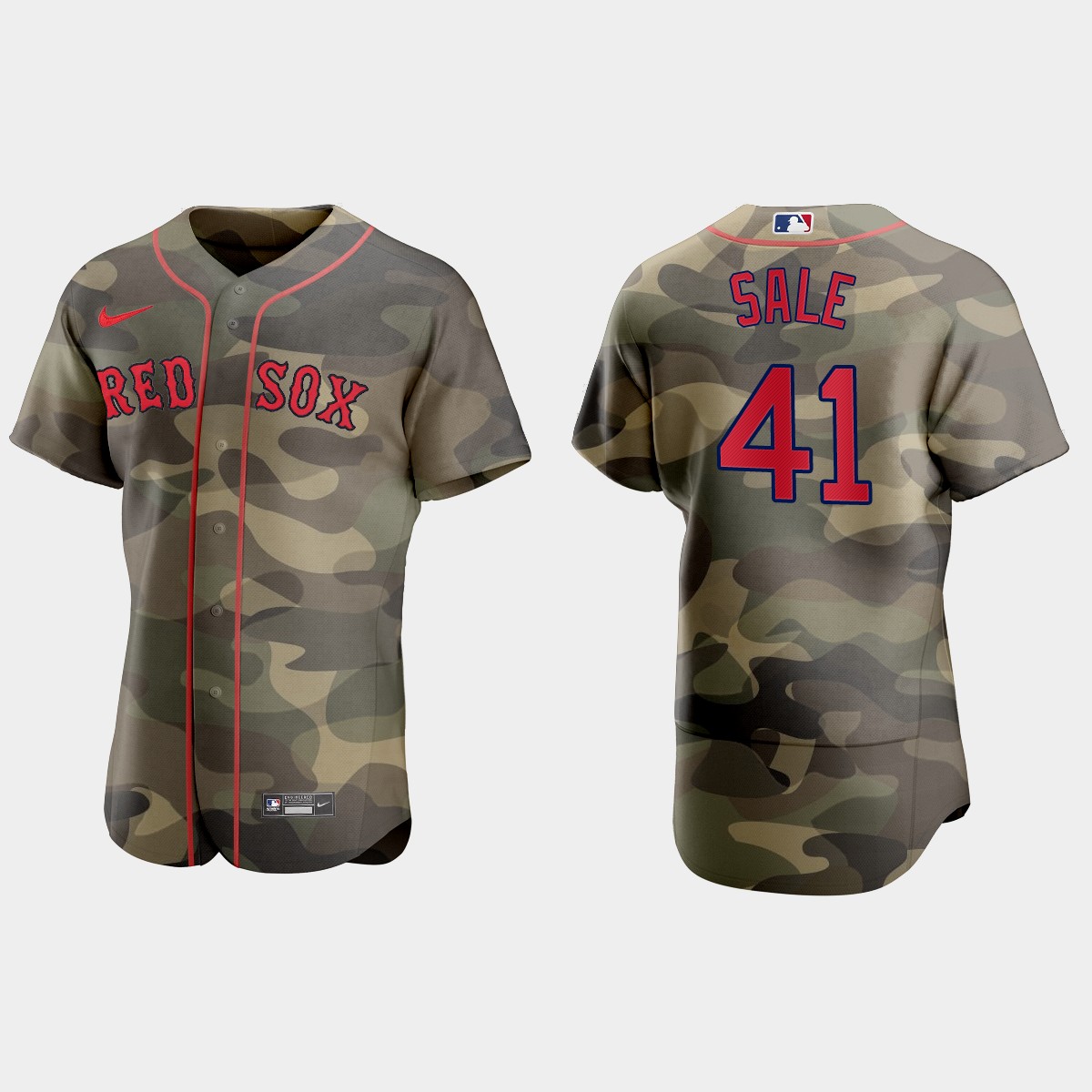 Chris Sale Boston Red Sox 2021 National Armed Forces Day Jersey - Camo