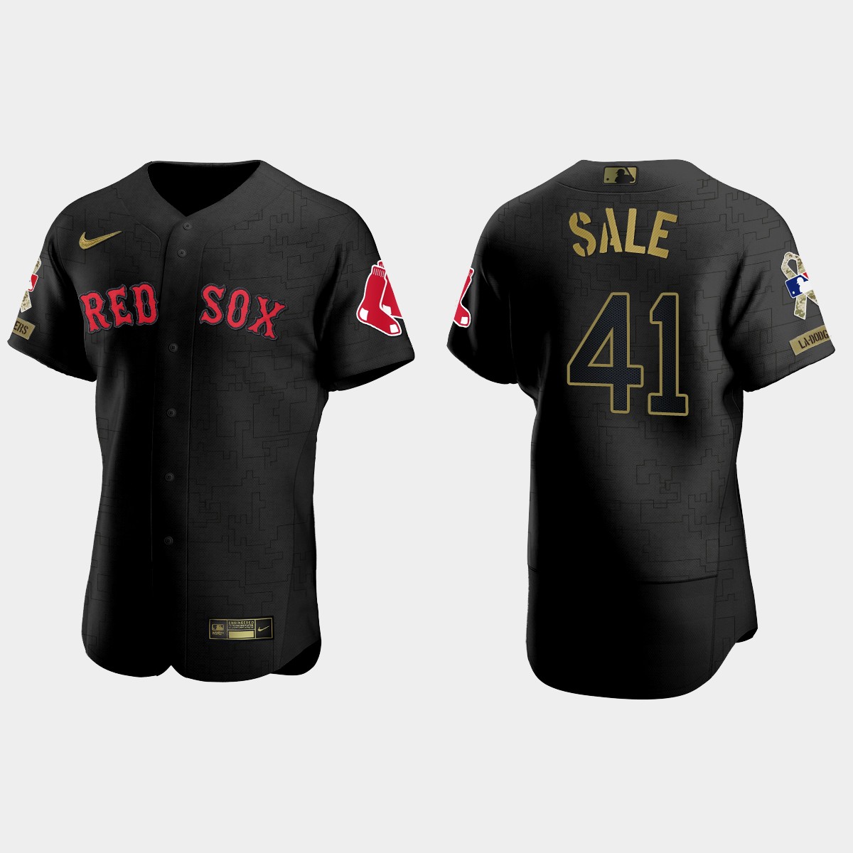 Chris Sale Boston Red Sox 2021 Salute to Service Jersey - All Black