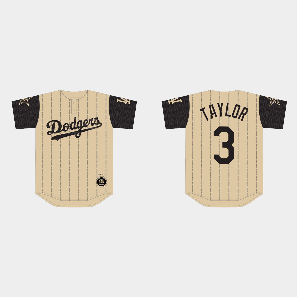 Chris Taylor Los Angeles Dodgers 2022 Black Heritage Night Jersey - Gold