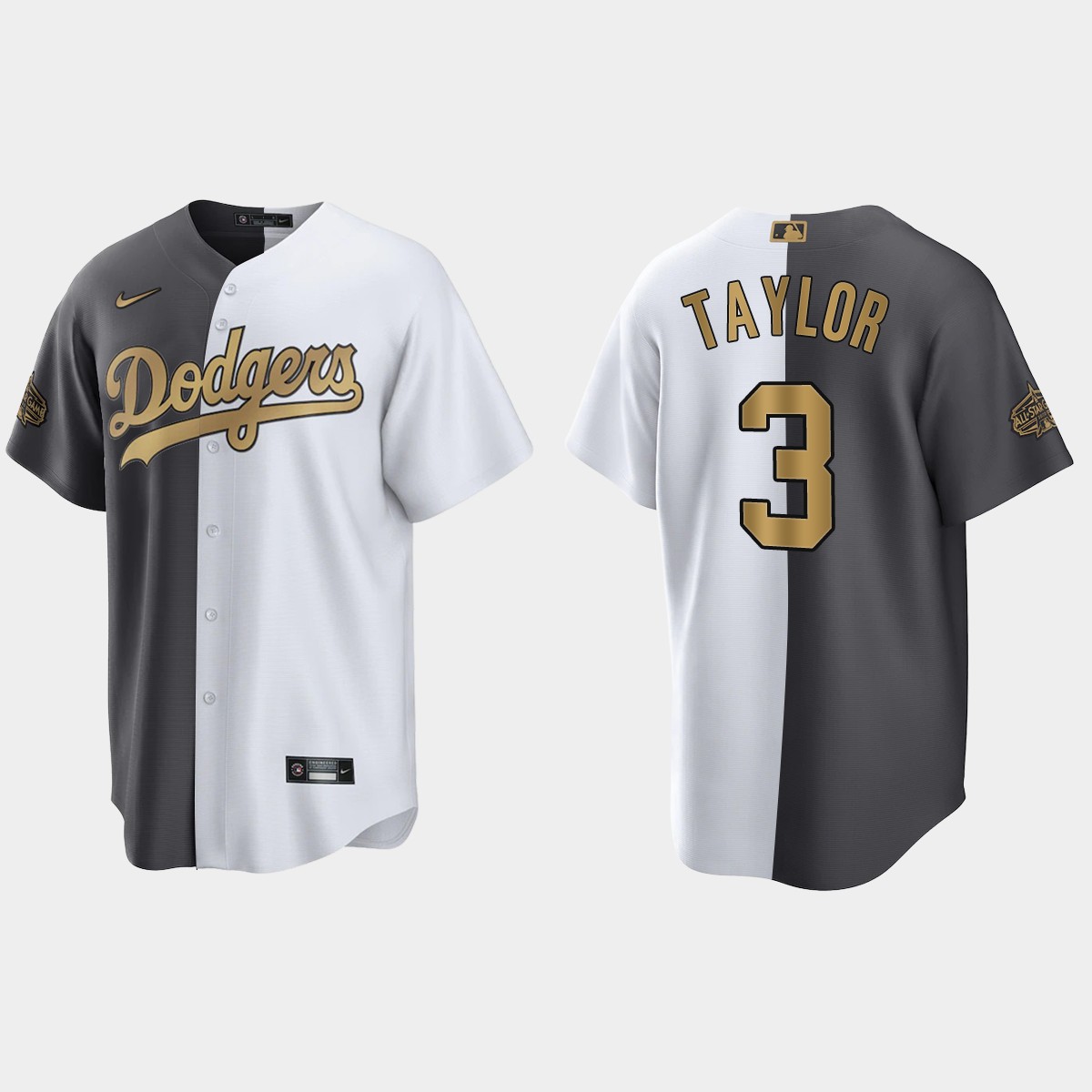Chris Taylor Los Angeles Dodgers 2022 MLB All-Star Game Split Jersey - White Charcoal