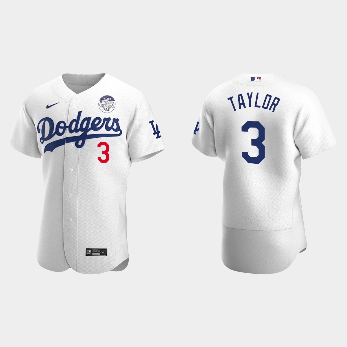 Chris Taylor Los Angeles Dodgers 4 ALS Lou Gehrig Day Jersey - White