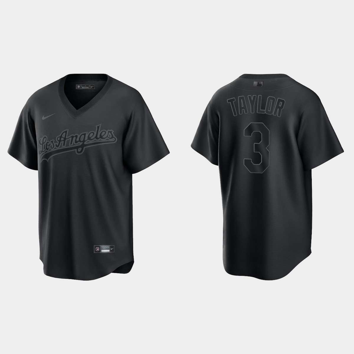 Chris Taylor Los Angeles Dodgers Pitch Black Fashion Jersey - Black