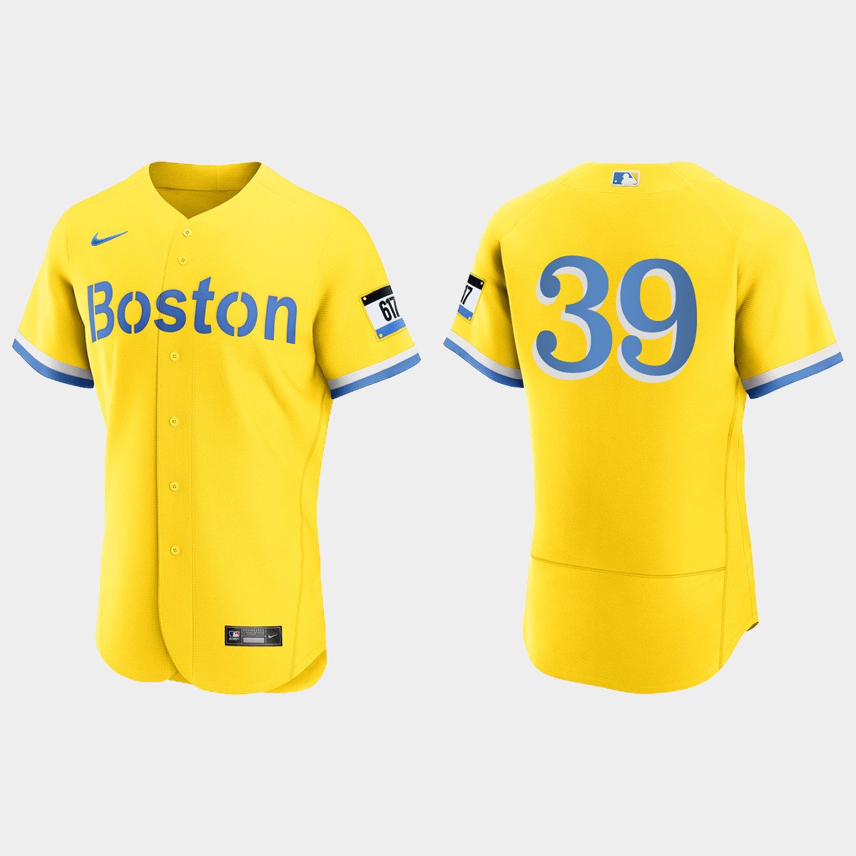 Christian Arroyo Boston Red Sox 2021 City Connect Jersey - Gold Light Blue