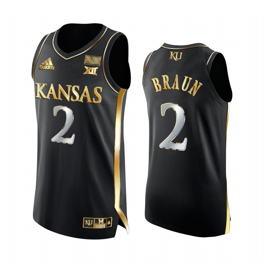 Christian Braun Kansas Jayhawks Black Jersey 2021-22 Golden Edition