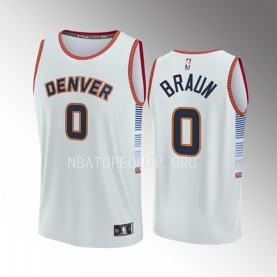 Christian Braun Nuggets #0 Gray Jersey Fast Break Fastbreak 2022-23 City Edition