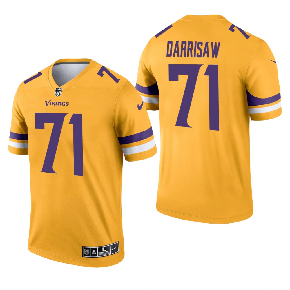 Christian Darrisaw Minnesota Vikings Gold Jersey Inverted Legend - Men's