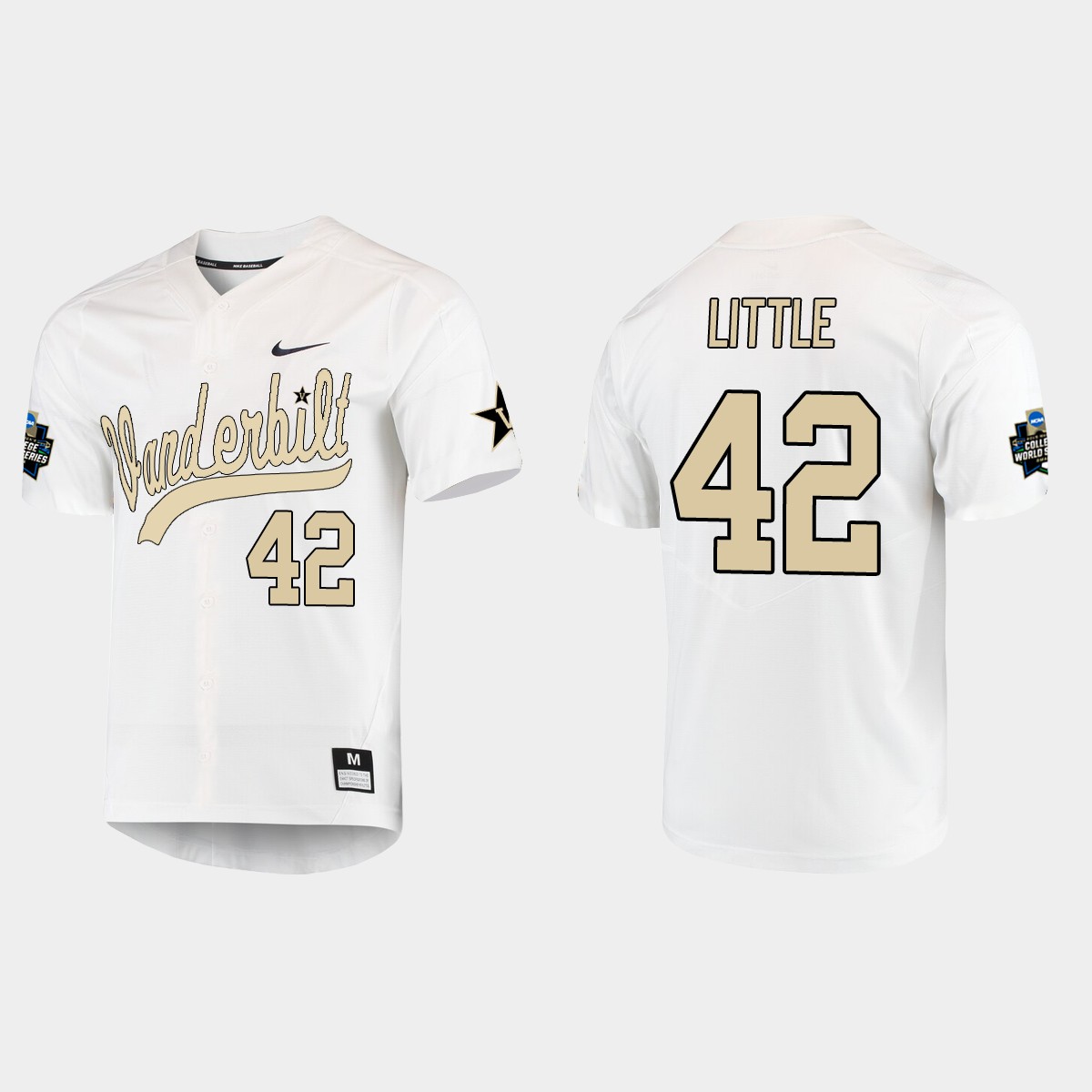Christian Little Vanderbilt Commodores College World Series  Jersey - White