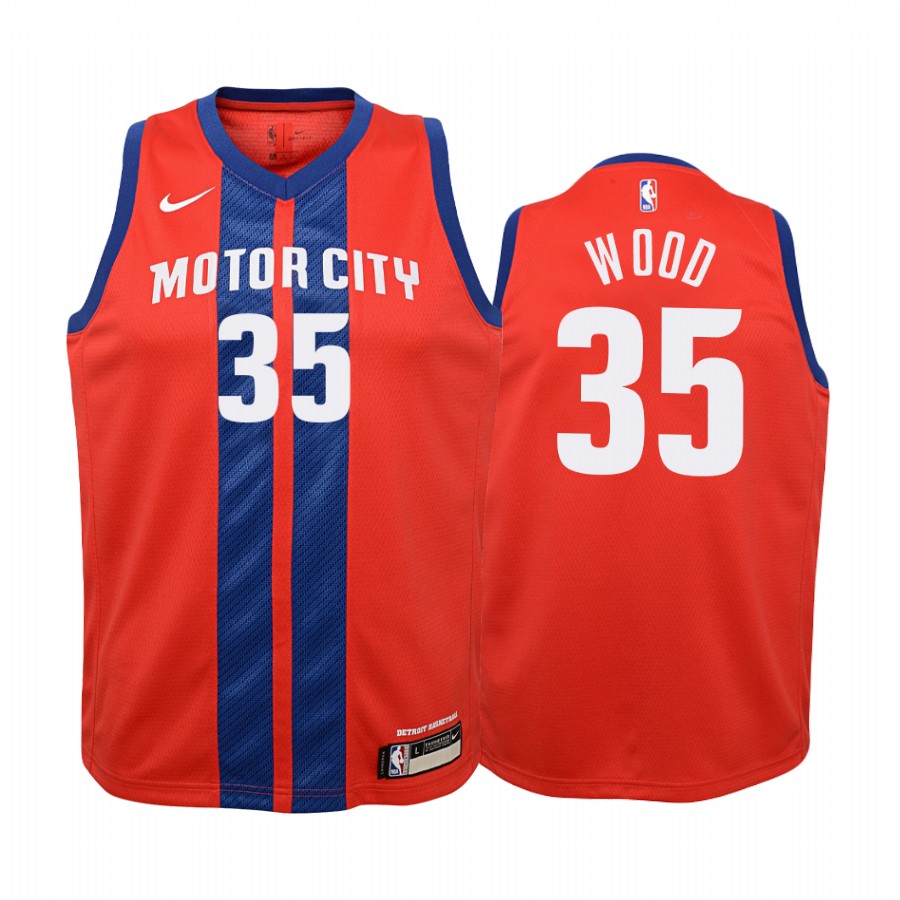 Christian Wood Detroit Pistons 2019-20 City Youth Jersey - Red