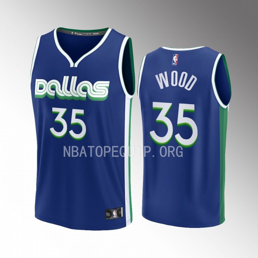 Christian Wood Mavericks #35 Blue Jersey Fast Break Fastbreak 2022-23 City Edition