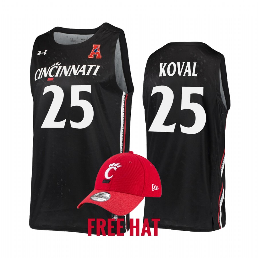 Cincinnati Bearcats Hayden Koval Jersey 2022 College  Black Away Uniform