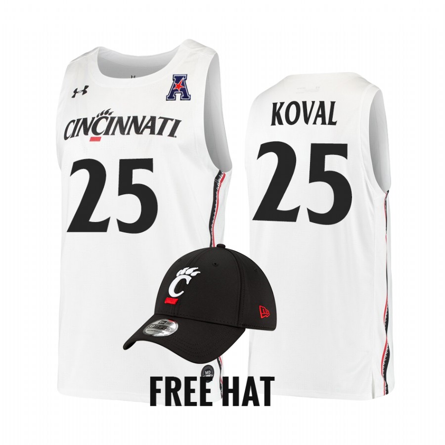 Cincinnati Bearcats Hayden Koval Jersey 2022 College  White Home Uniform