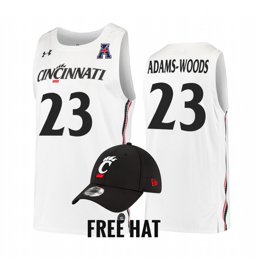 Cincinnati Bearcats Mika Adams-Woods Jersey 2022 College  White Home Uniform