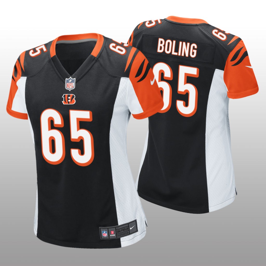 Cincinnati Bengals #65 Black Clint Boling Game Jersey - Women