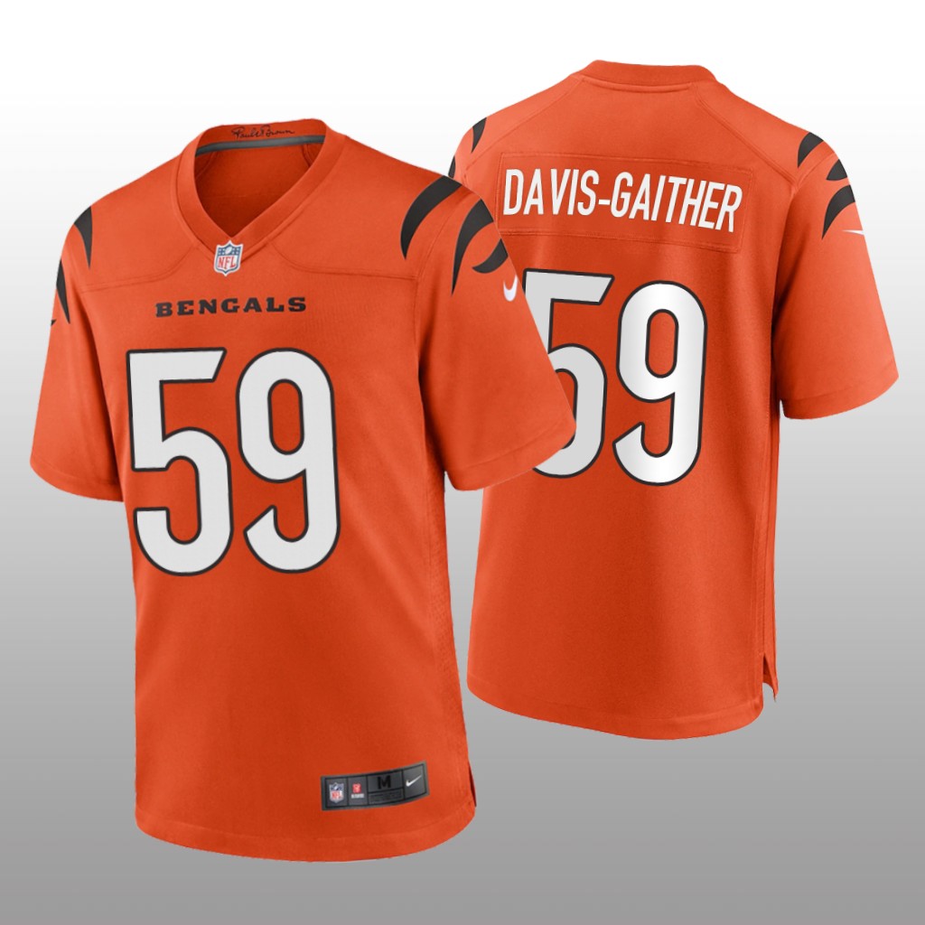 Cincinnati Bengals Akeem Davis-Gaither Orange Jersey Game - Men's