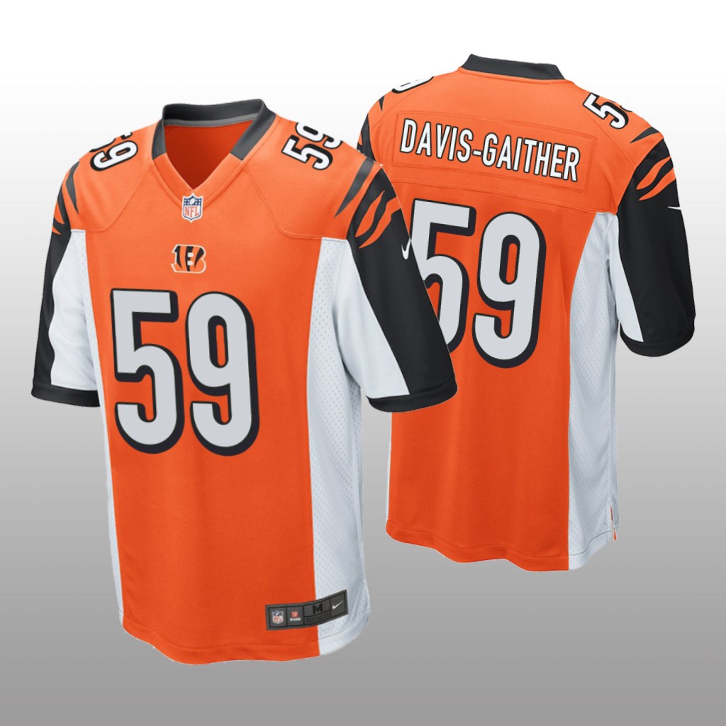 Cincinnati Bengals Akeem Davis-Gaither Orange Jersey Game - Men's