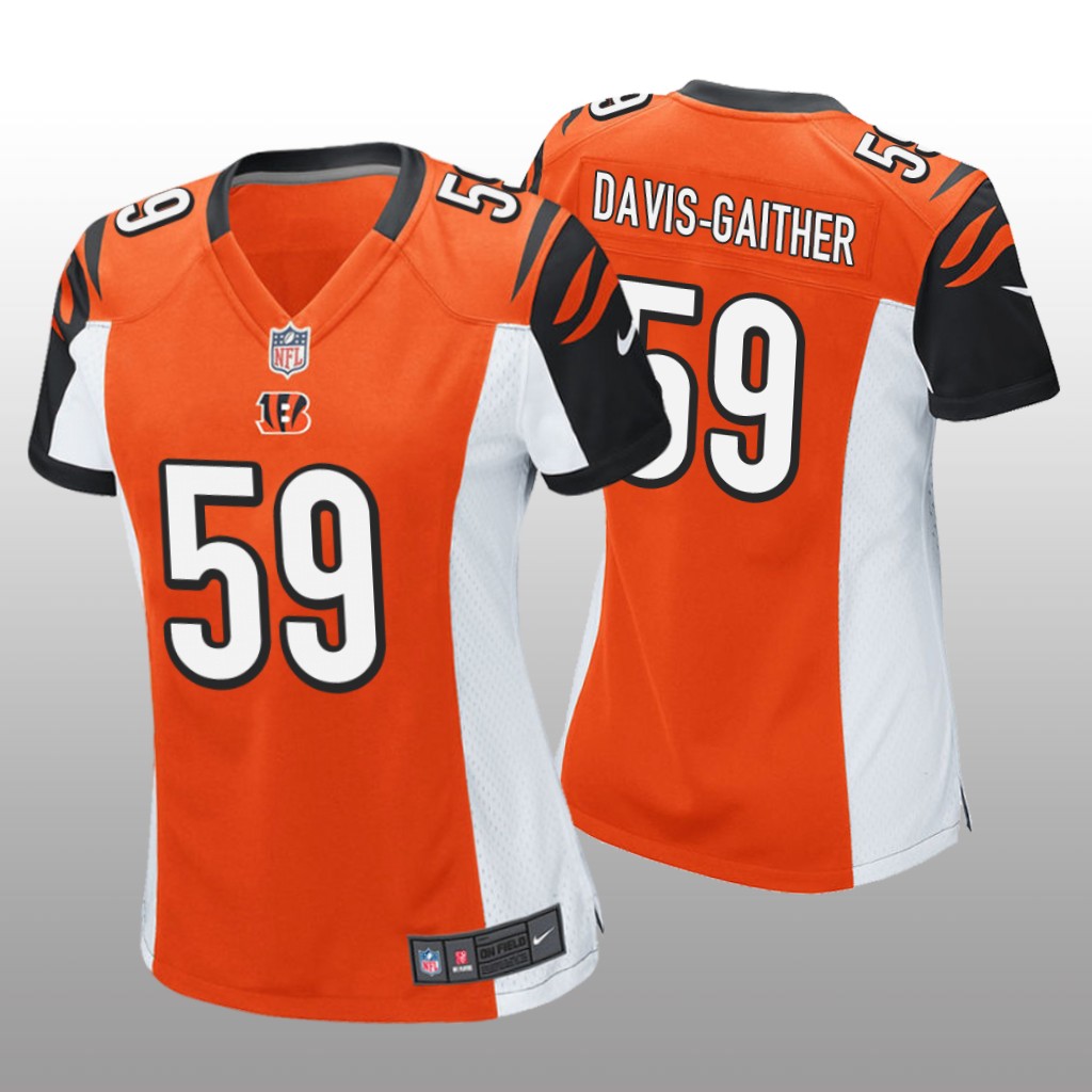 Cincinnati Bengals Akeem Davis-Gaither Orange Jersey Game - Women's