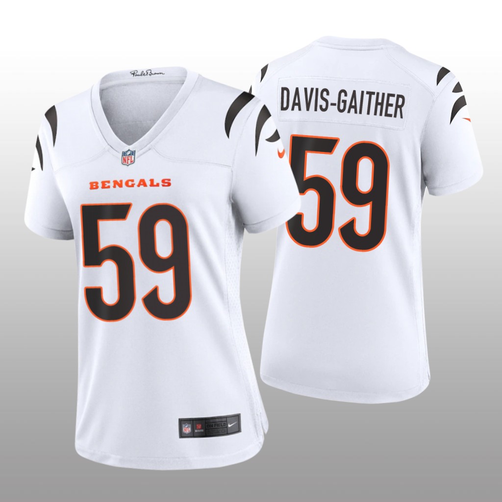 Cincinnati Bengals Akeem Davis-Gaither White Jersey Game - Women's