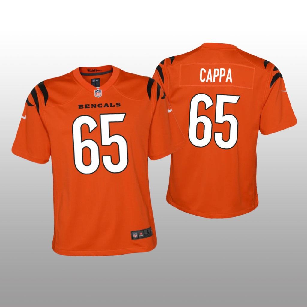 Cincinnati Bengals Alex Cappa Orange Jersey Game - Youth