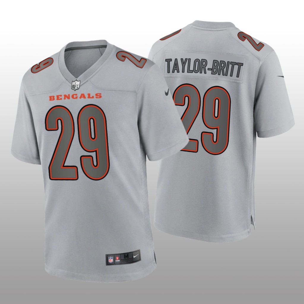 Cincinnati Bengals Cam Taylor-Britt Gray Jersey Atmosphere Fashion Game - Men's