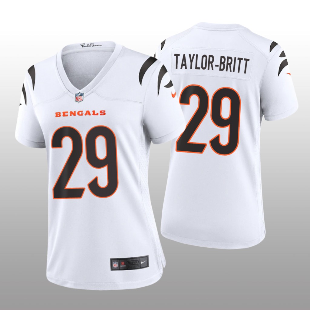 Cincinnati Bengals Cam Taylor-Britt White Jersey Game - Women's