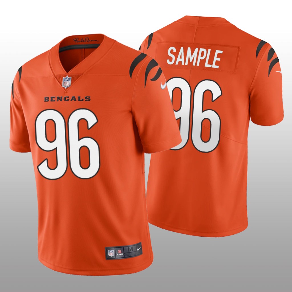 Cincinnati Bengals Cameron Sample Orange Jersey Vapor Limited - Men's