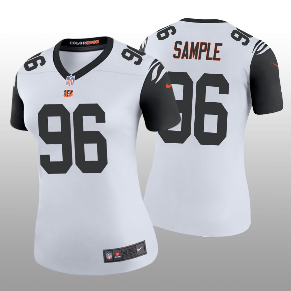 Cincinnati Bengals Cameron Sample White Jersey Color Rush Legend - Women's