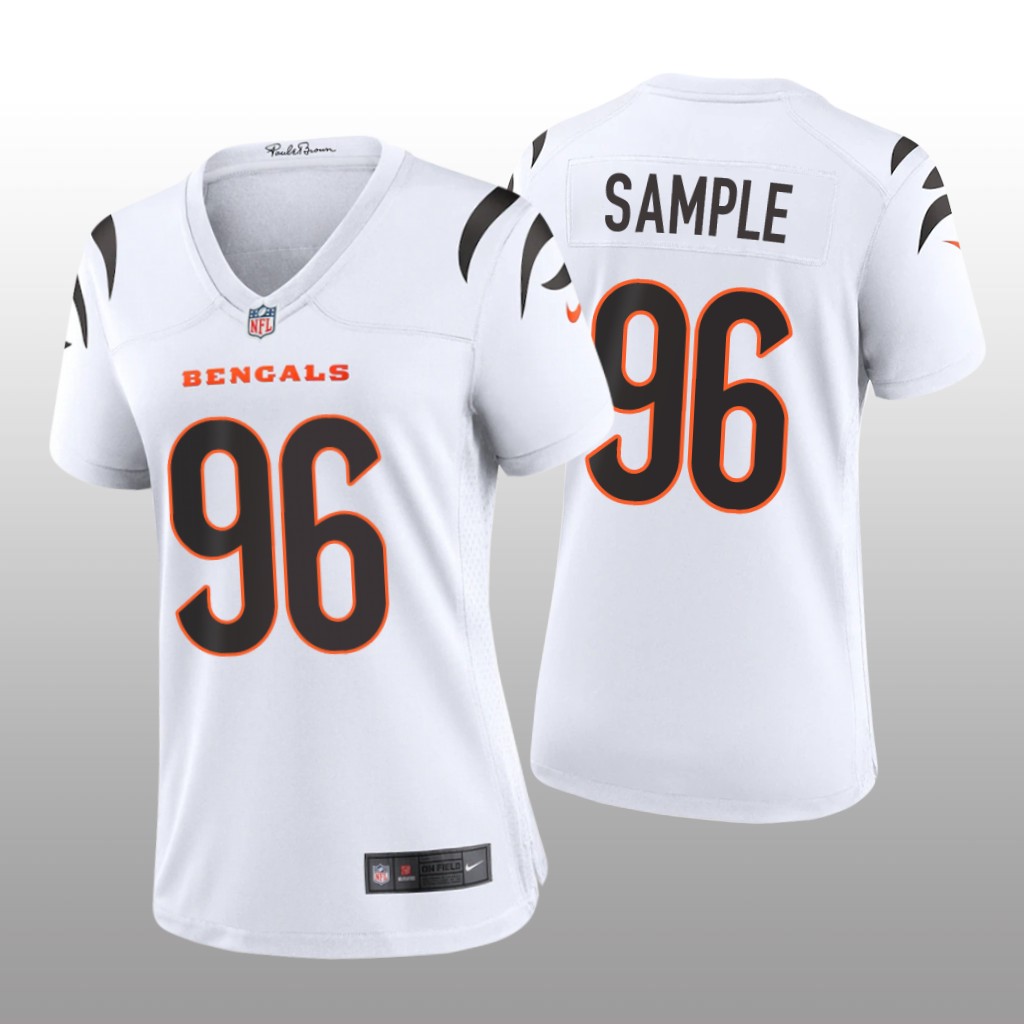 Cincinnati Bengals Cameron Sample White Jersey Game - Women's