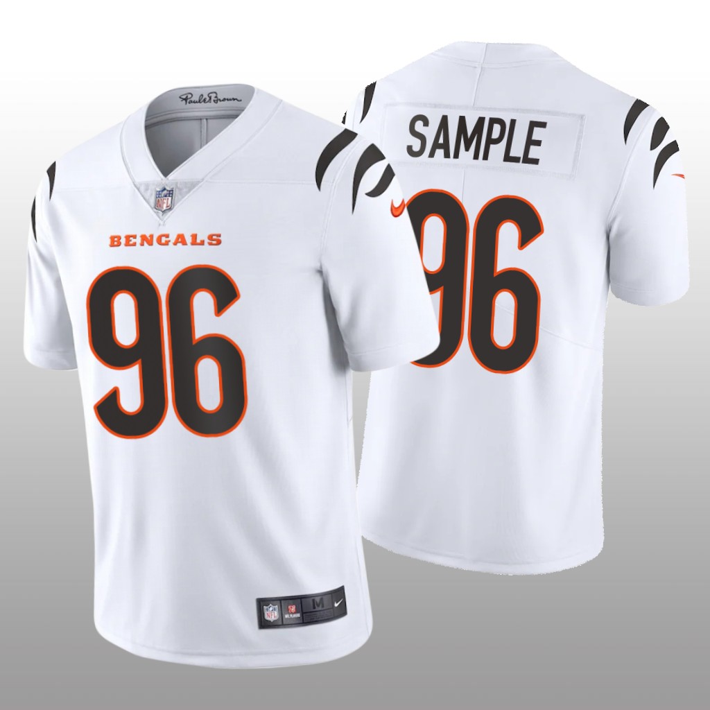 Cincinnati Bengals Cameron Sample White Jersey Vapor Limited - Men's