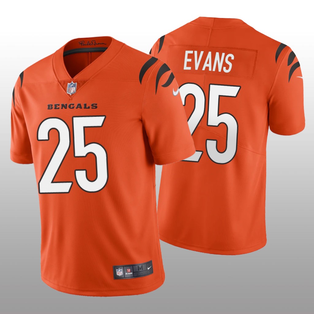 Cincinnati Bengals Chris Evans Orange Jersey Vapor Limited - Men's