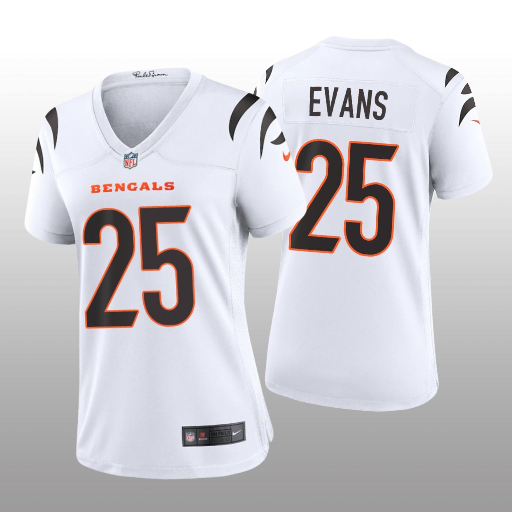Cincinnati Bengals Chris Evans White Jersey Game - Women's